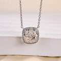 Elegant Halo Cushion Cut Vedhæng Halskæde