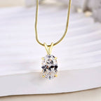 Oval Cut Pendant Necklace