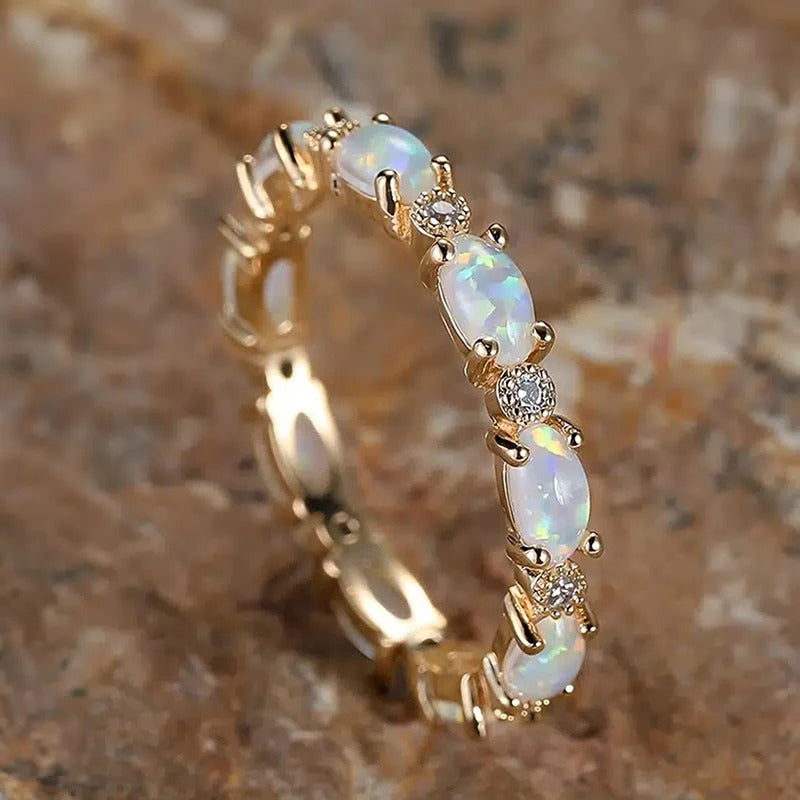 Vintage Guld Opal Evighedsring